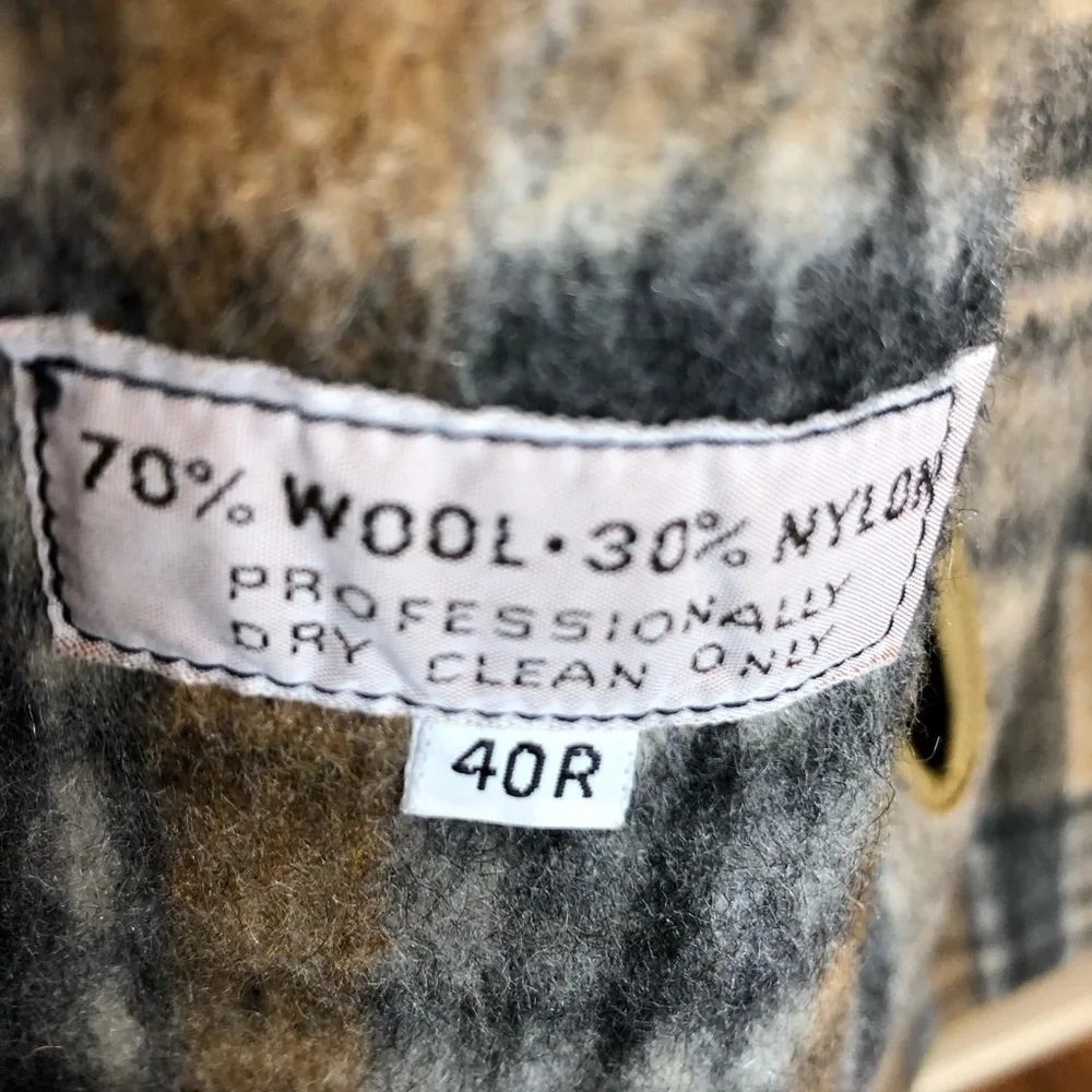 Vintage Christian Dior Trench Coat Men’s 40 Neutral Classic Removable Wool Liner